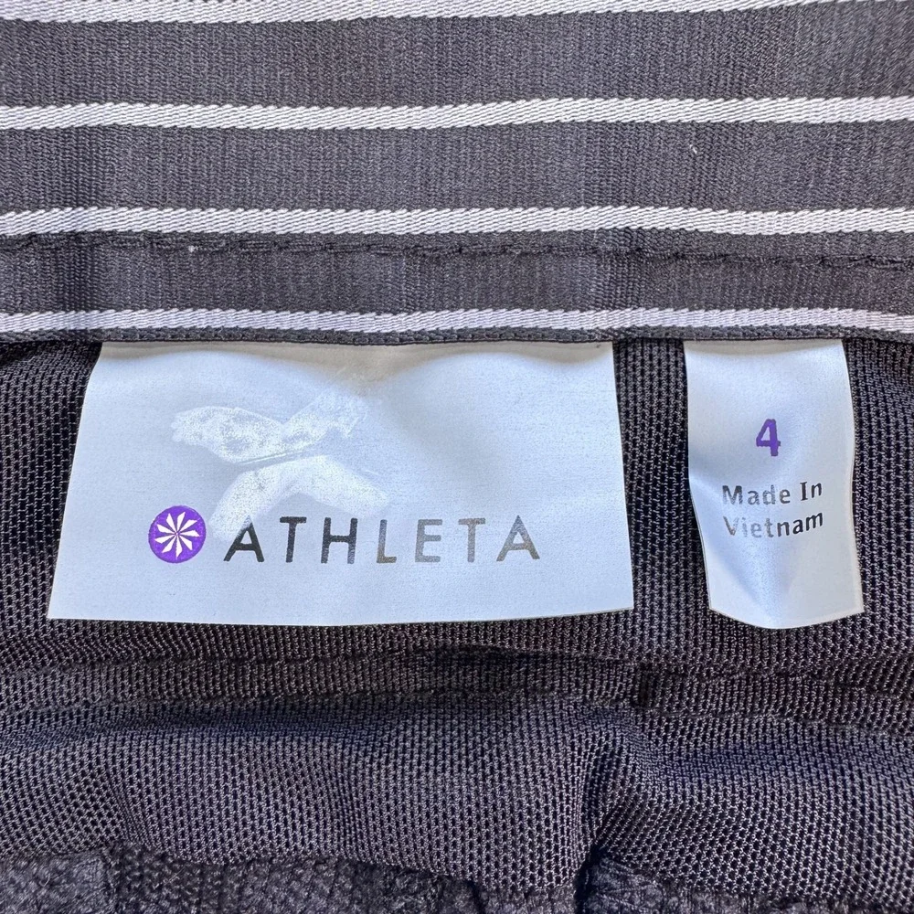 ATHLETA Cargo Pocket Joggers Tapered Ankle Womens 4 28.5" Inseam Black Stretch - Picture 2 of 14